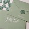 Wax Seal Stickers - Rosemary Wedding Invitation Envelope Seal Stickers, 50 Pcs Self Adhesive Olive Green Stickers, Perfect for Invitation, Envelopes, Gift Wrapping, Christmas